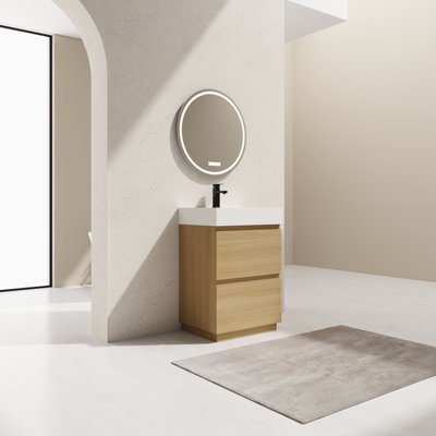 Ensemble de meuble-lavabo simple 18,5 po avec plateau en résine Dulci