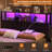 Lozandier Headboard with Storage, Power Outlet, USB Ports and LED Strip-1071489318-1071489320