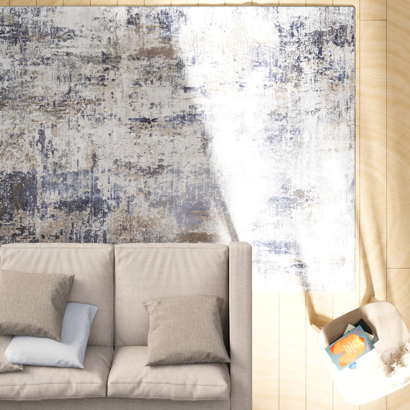 Vintage Look Cotton Flatweave Area Rug, 120cm x 170cm
