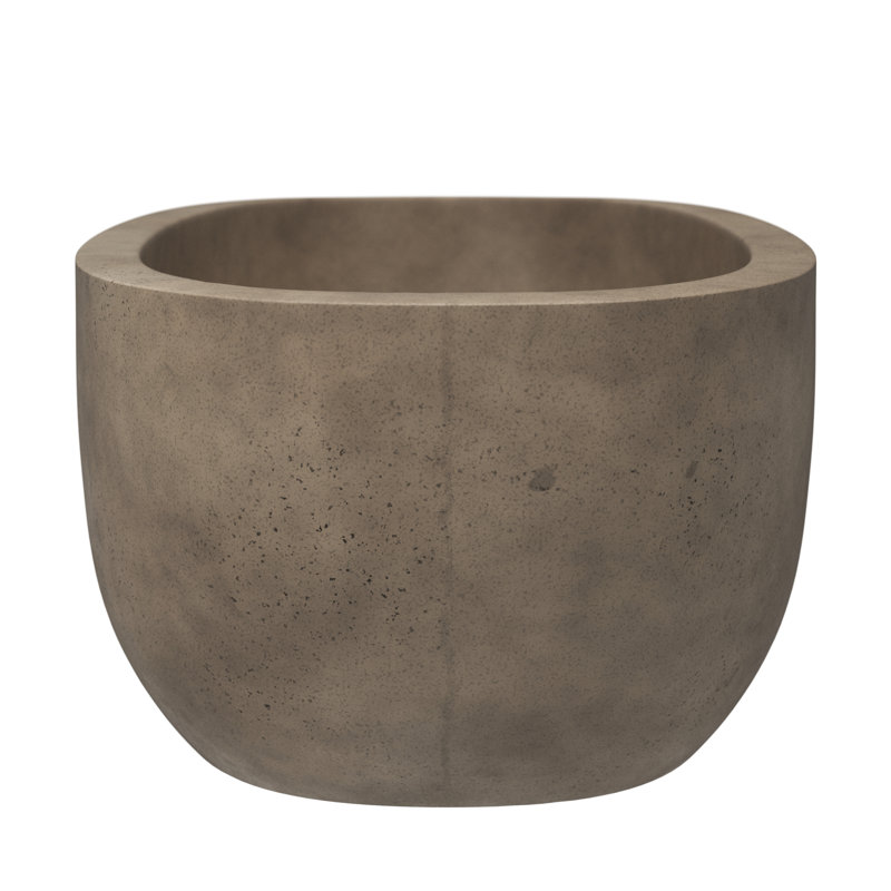 Avalon NativeStone Freestanding Soaking Cement Bathtub, 23" H x 36" W x 72" L, Earth