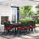Fionnula 8 - Person Metal Patio Dining Set with Rectangular Table , Cushions Included