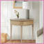 Table basse peu encombrante avec rangement, plateau en placage de bois massif pour vestibule et amp; Salon