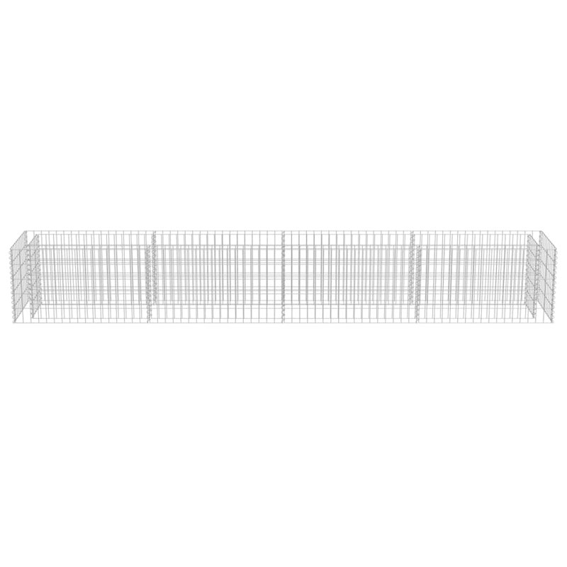 Lit surélevé de jardin surélevé en fer galvanisé, 19.7" H x 141.7" W x 19.7" D