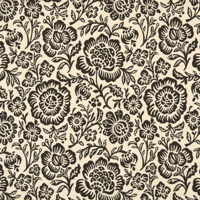Tissu matelassé floral, Brun