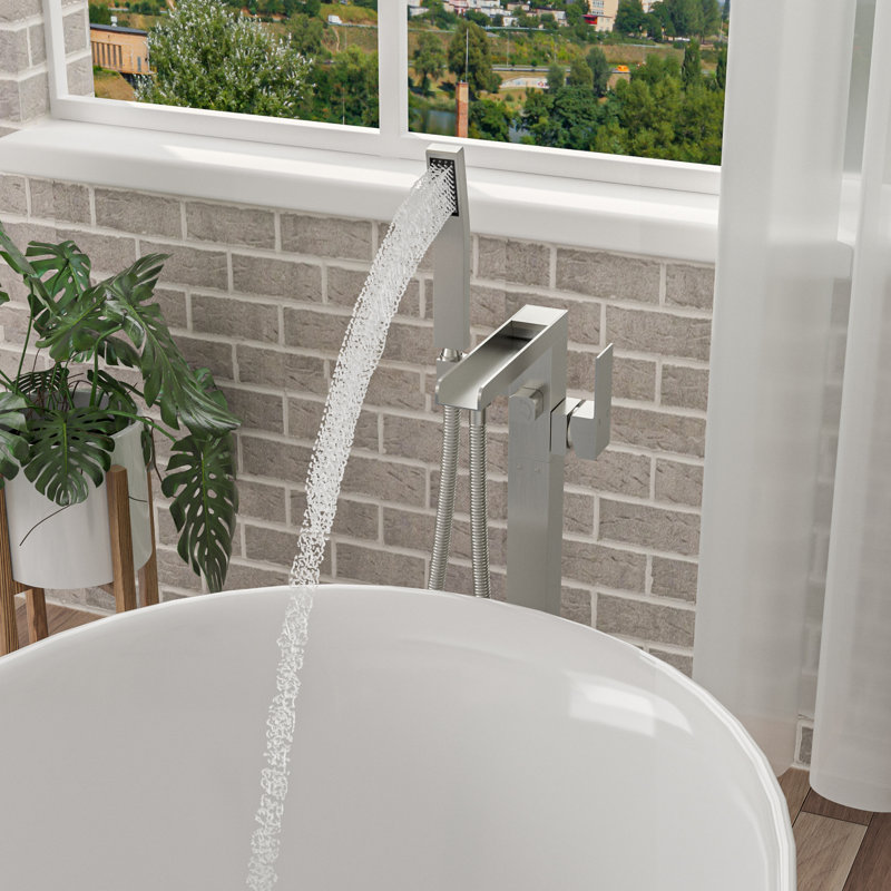 Robinet de baignoire de luxe en laiton noir mat Waterfall Stream