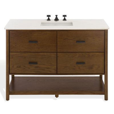  Kaplan 48 in Single Sink Bathroom Vanity with Marble Countertop