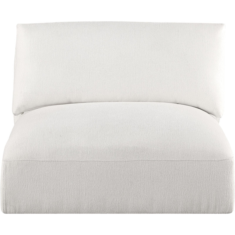 Fauteuil l 38 po, Tissu crème