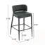 Tabouret de bar en métal et en cuir-1408524200