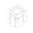 Contemporary End Table With Stone-Look And Black Metal Leg Support Robust Accent Tabletop Adjustable Feet For Stability