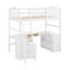 Lit mezzanine simple avec tiroirs et bureau