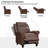 33.5" Wide Classic and Breathable Top Grain Genuine Leather Pushback Recliner-1712034024