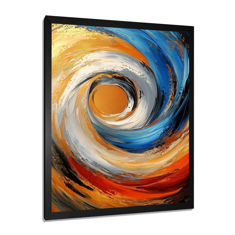 Obren - Abstract Wall Art, Noir, noir, noir, noir, H 20 po x l 12 po, Reproduction encadrée d'une seule photo