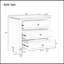 Table de chevet 3 tiroirs Albers-1014811433