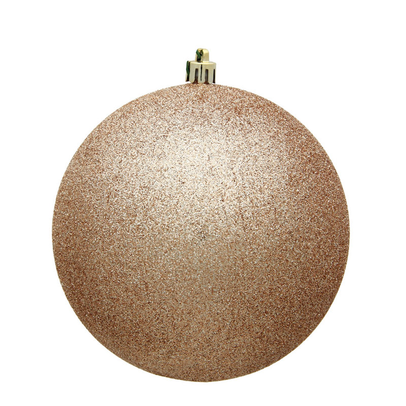 Ornement boule des Fêtes, Café au lait, H 2,75 po x l 2,75 po x P 2,75 po