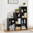 Altamonte 12-Cube Narrow Black Bookcase, Small Storage Cabinet with Open Shelves, Bookcase Set of 3
