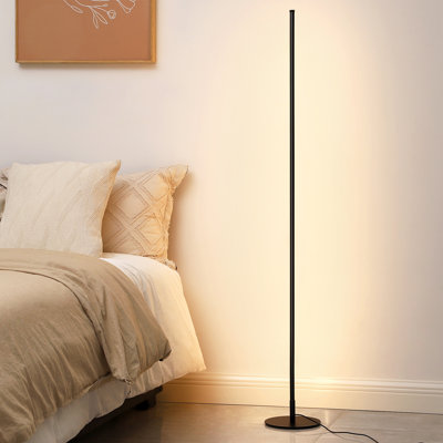 Adjustable Height Dimmable LED Corner Floor Lamp with Remote Control