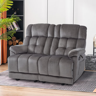 Causeuse inclinable électrique en tissu avec chaleur et massage Kenso, port de charge USB
