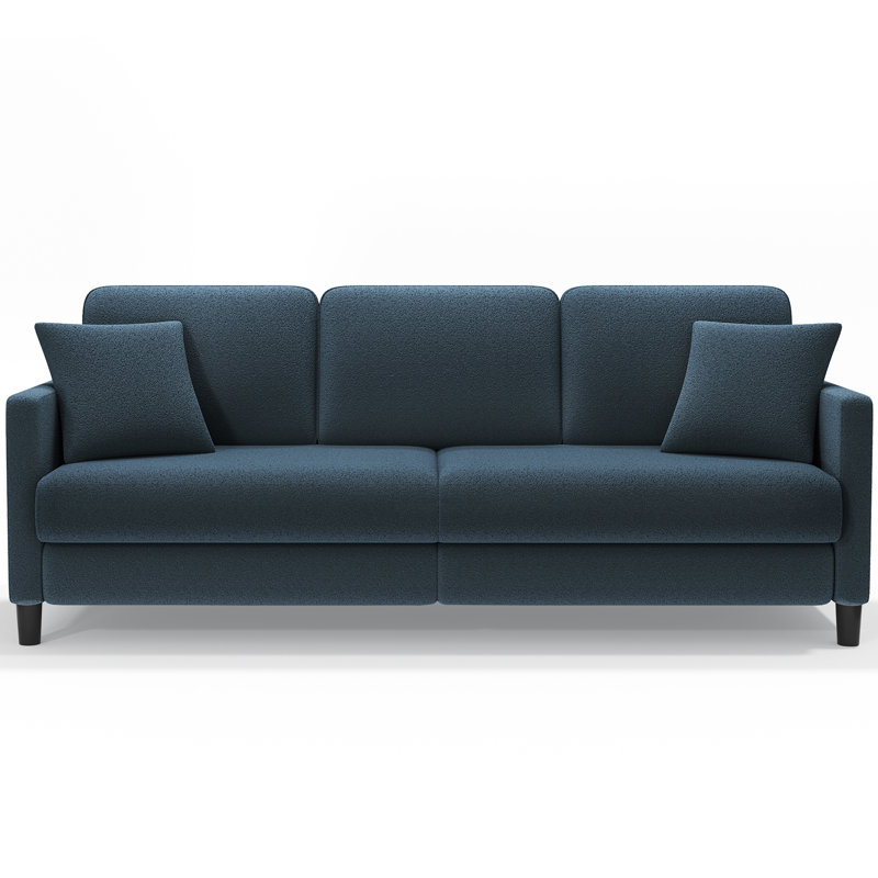 Ruzan 3 Seater Teddy Bean Bag Sofa, Blue / White / Grey