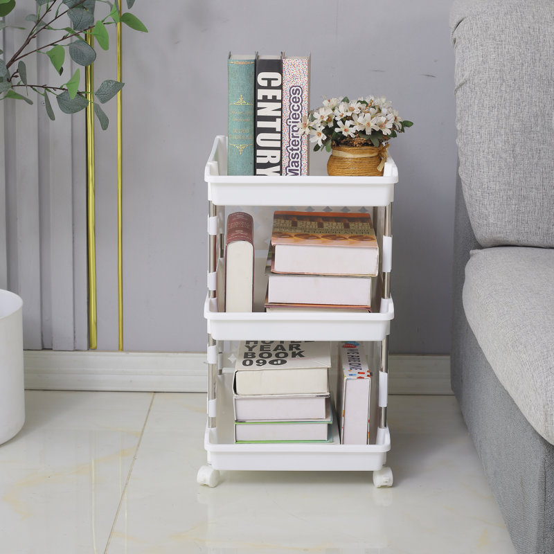 Bendite Stainless Steel Shelving Unit with Wheels, 53cm H x 30cm W x 35cm D