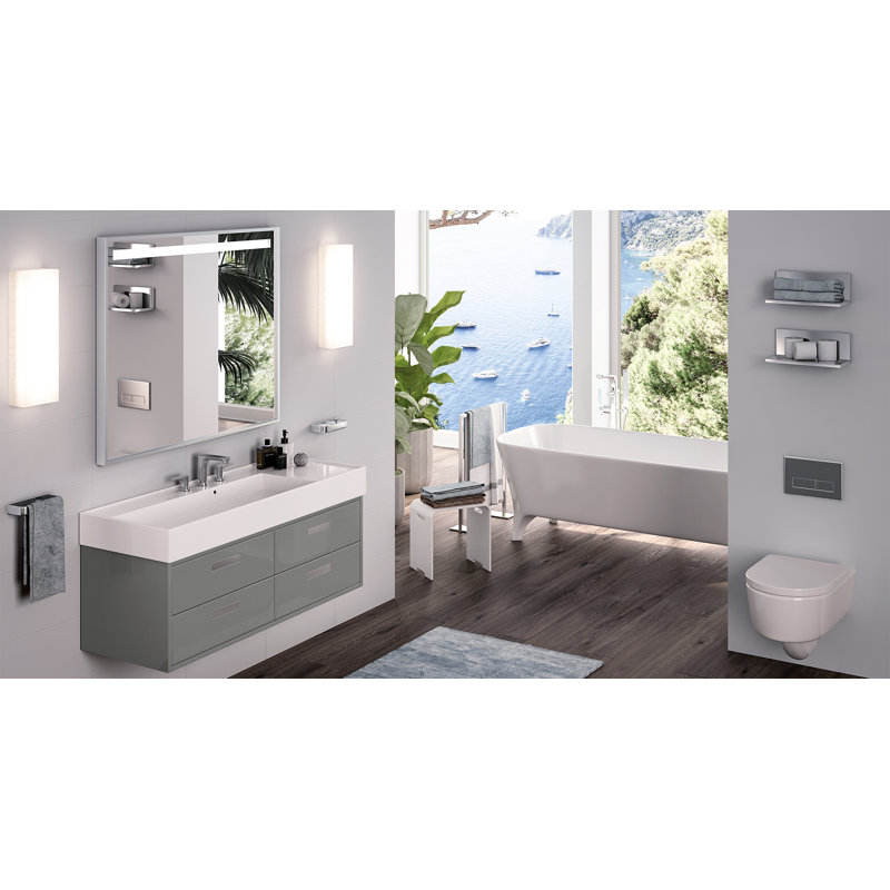 Aquaotto 48'' L Bathroom Sink, Single Hole