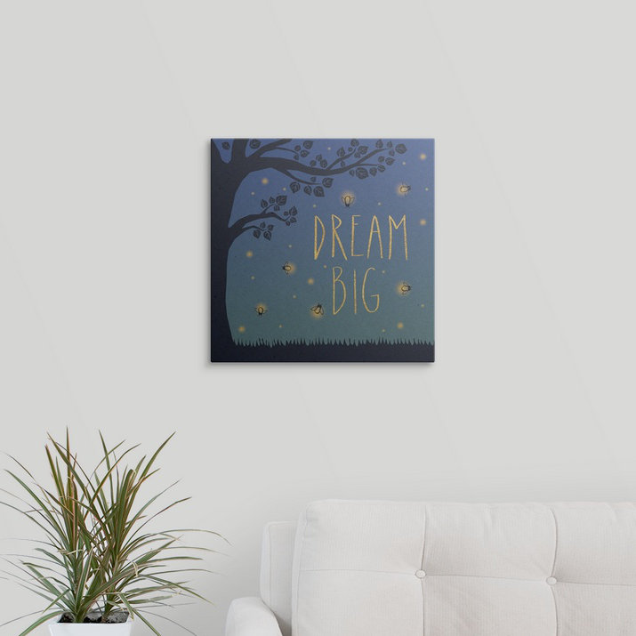 « i » par laura marshall, impression Twilight Fireflies, H 35 po x l 35 po x P 1,5 po, Toile