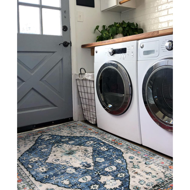 Tapis oriental lavable à la machine Watte, Rectangle 4pi x 6 pi