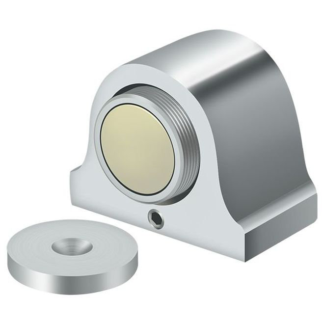 Door Stop, Polished Chrome