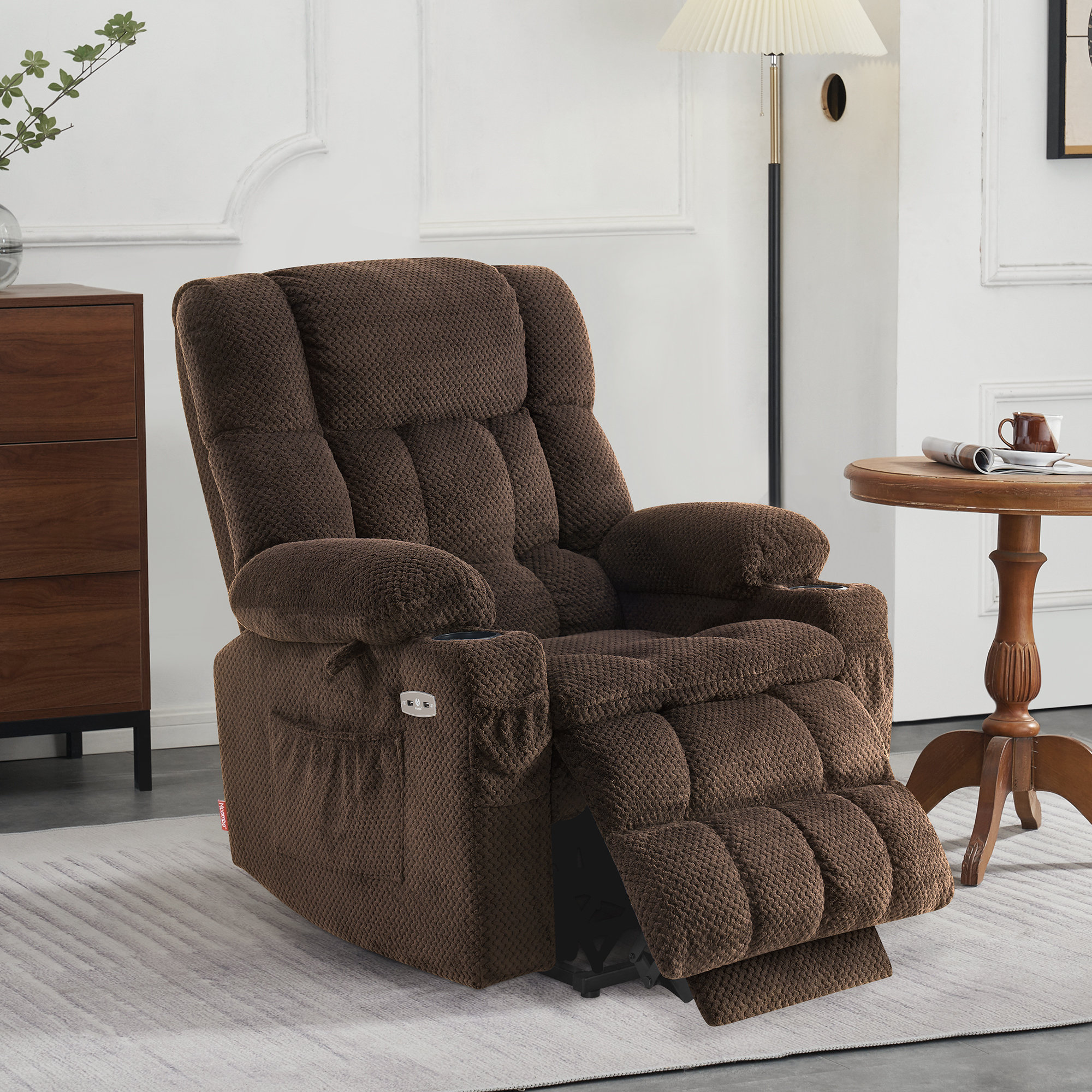 MCombo Upholstered Heated Massage Chair Reviews Wayfair