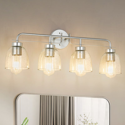 Applique murale industrielle 28 po à 4 lumières 28 po avec miroir