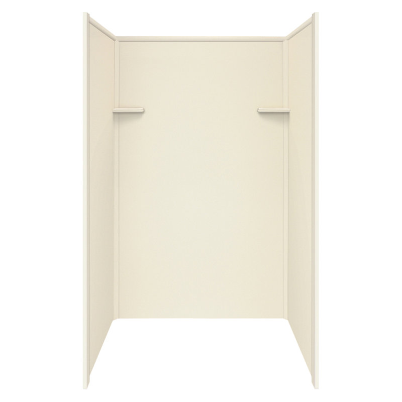 Biscuit Solid Surface Shower Wall Surround 48" x 36" x 72"