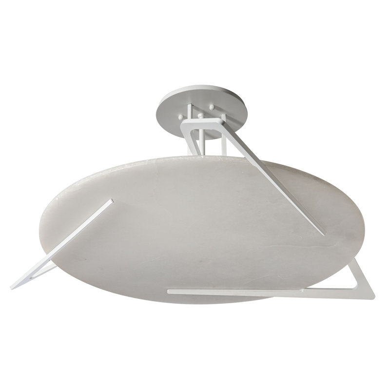 Callisto Semi Flush Mount, White