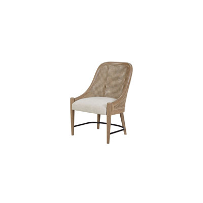 Cane Backed Host Chair In Sand Colored Finish Set Of 2