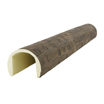 Heritage Timber Santa Fe Faux Wood Log Beam, Round, 8"W x 6"H x 288"L
