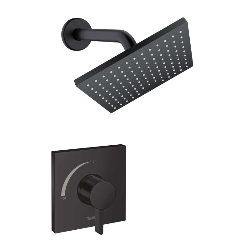 Ensemble de douche hansgrohe Vernis Blend, Noir mat, 1,5 gallons par minute