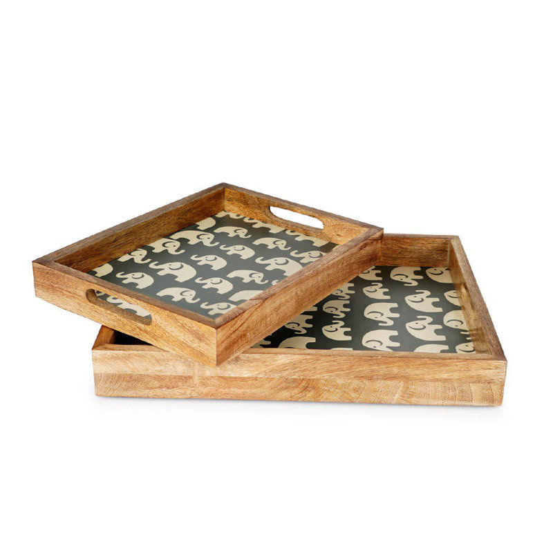 Gaenside Wood Tray - Set of 2