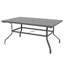 Patio 7-Piece Dining Table Set with Umbrella Hole and PVC-coated polyester Chairs-1233341021