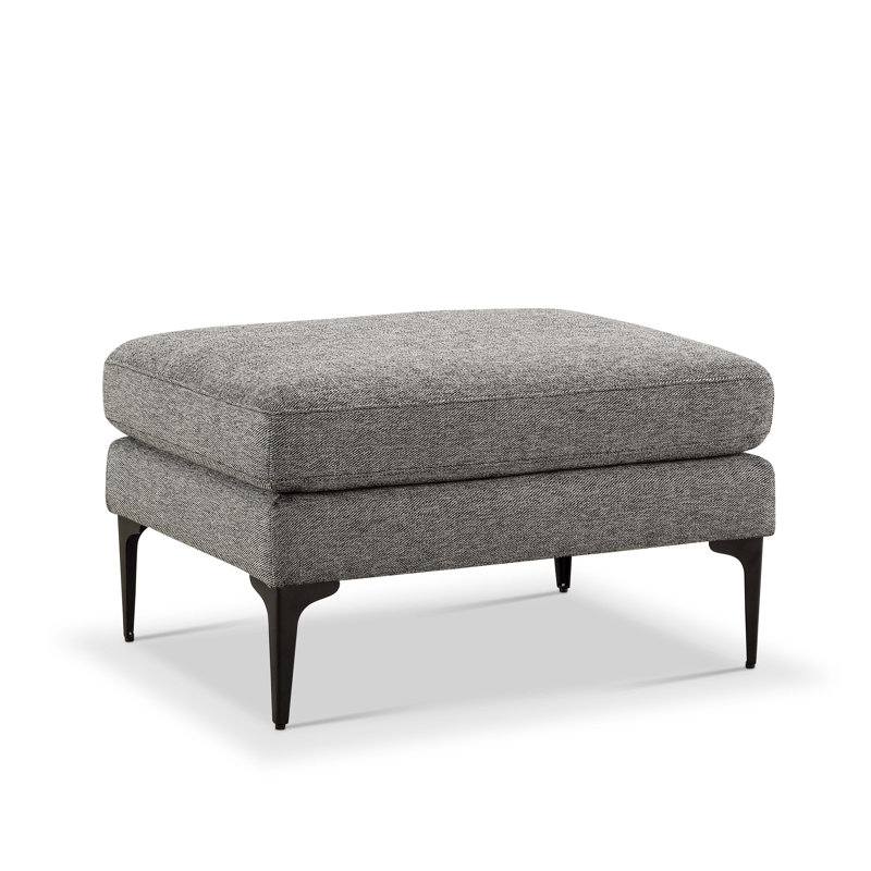 Repose-pieds en tissu, 100 % polyester gris