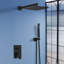 Système de robinet de douche à pluie mural 10 po avec douche à main Topcraft-115636471
