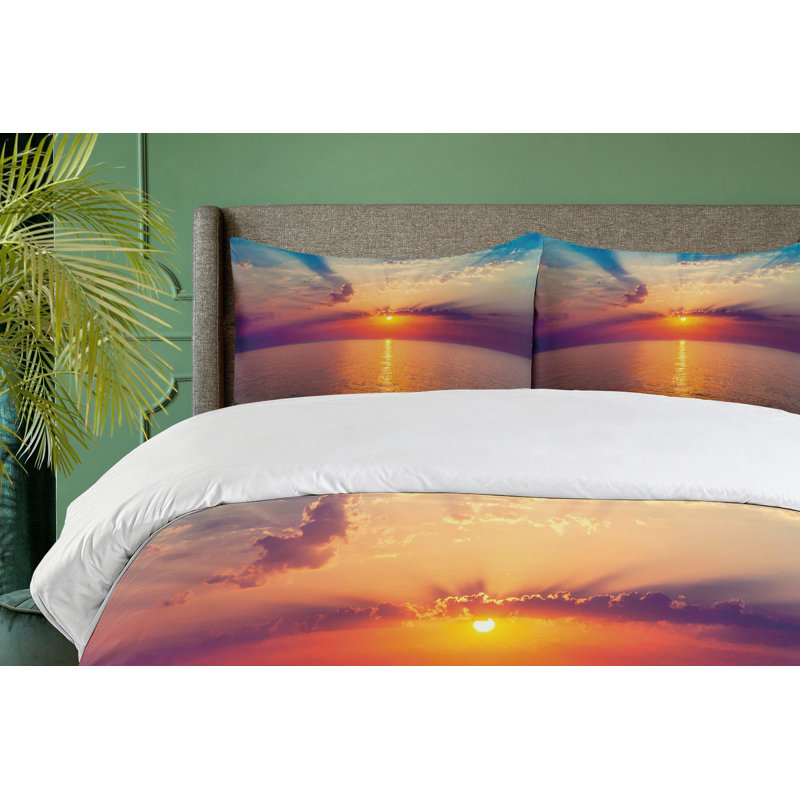 Ocean Coastal Polyester Duvet Cover, Twin