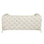 Beige avec bois franc séché au four et revêtement en cuir fleur 3 couches