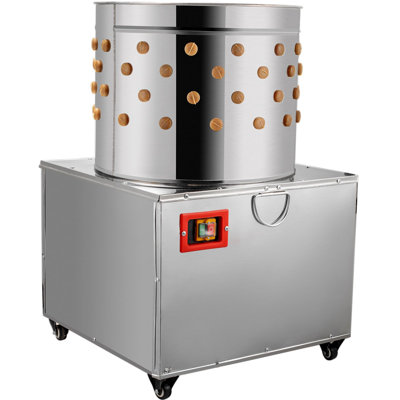 Poulet plumeur 2200W 240R / Min Machine à plumer la volaille de dinde 23,5 pouces de diamètre de baril Machine à plumer en acier inoxydable avec roues Machine à épiler