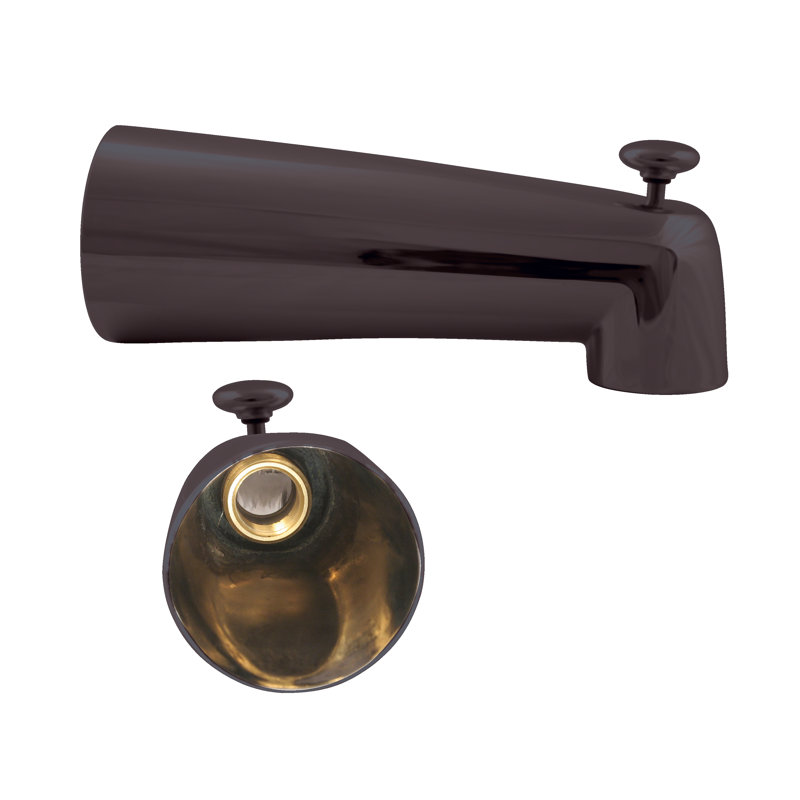 7" Reach Wall Mount Tub Spout with Diverter, Oil Rubbed Bronze