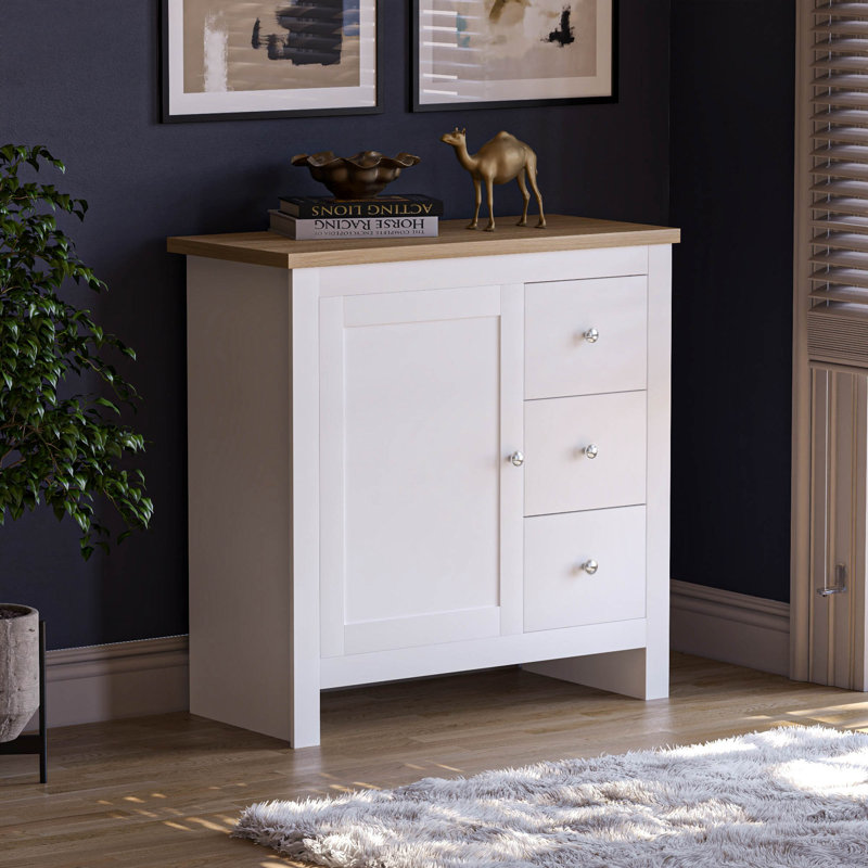 Beacsfield 79Cm W 3 Drawer Sideboard, White
