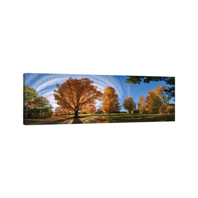 At Countryside Rural Road New England - Wrapped Canvas Panoramic Gallery-Wrapped Canvas Giclée
