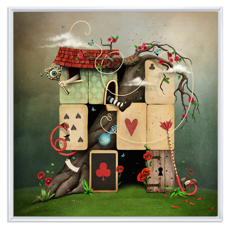 Reproduction d'art sur toile Wonderland, H 30 po x l 30 po x P 1 po, Cadre flottant blanc