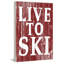 Live to ski-impression d’art textuel sur bois-26009269