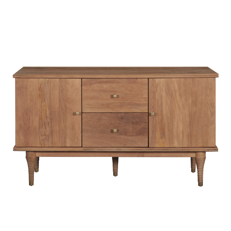 Provence 55" Sideboard in Natural Brown, Natural Brown
