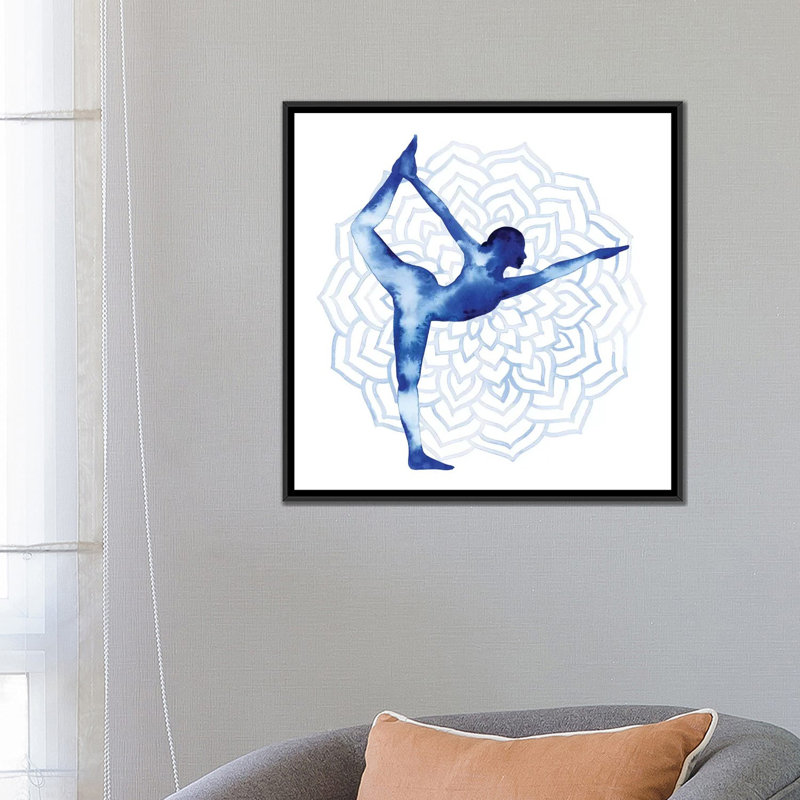 «Yoga Flow I», reproduction sur toile, H 18 po x l 18 po x P 1,5 po, Toile avec cadre noir