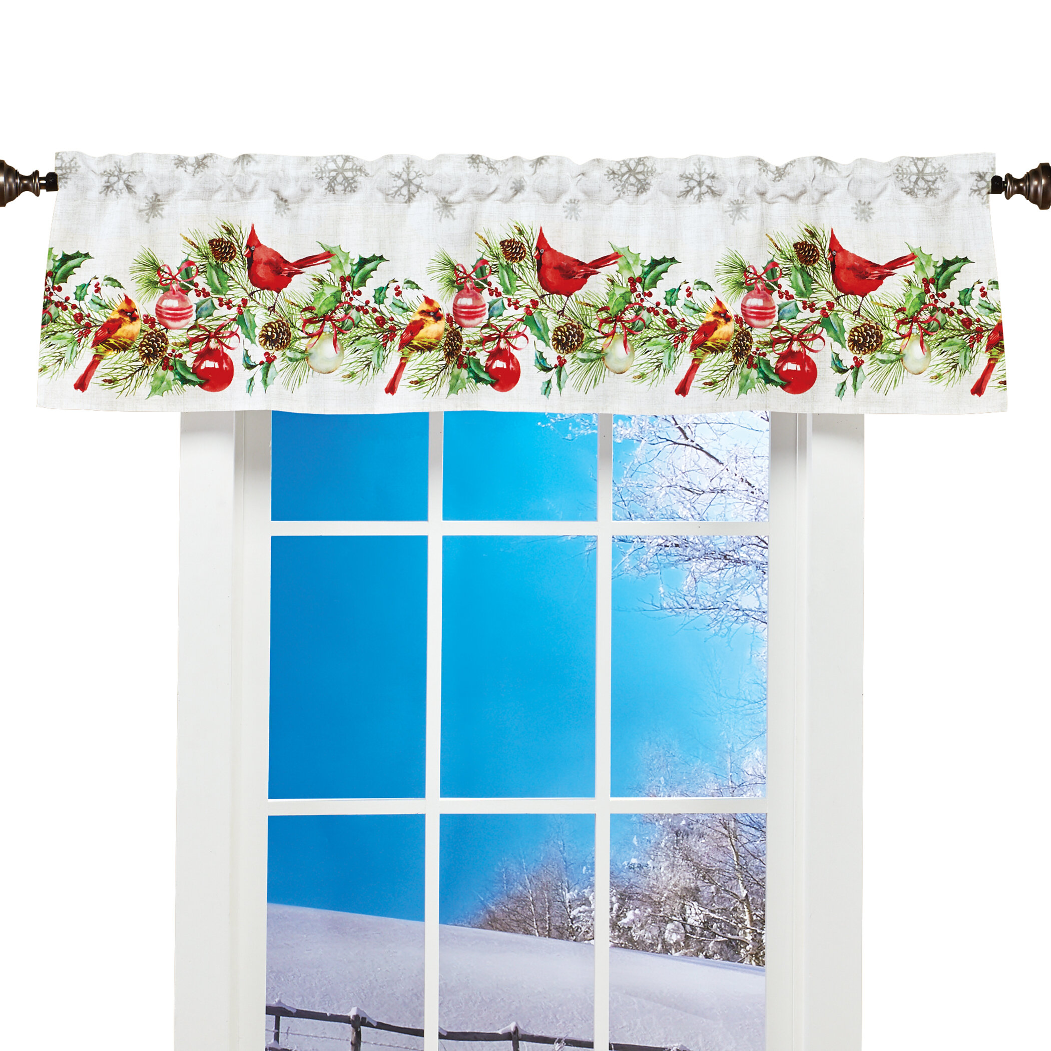 The Holiday Aisle® Coverton Pointed 60'' W Window Valance in | Wayfair