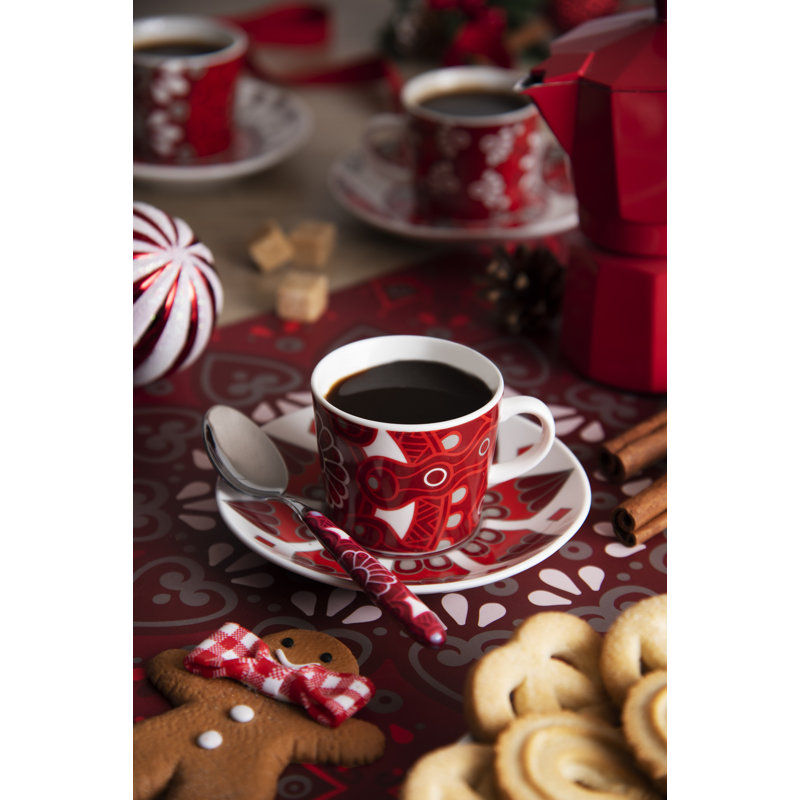 "MANDALA RED" SET OF 6 PCS RED PLACEMATS